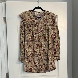 Treasure and Bond Button Up Floral Shirt Dress - XS